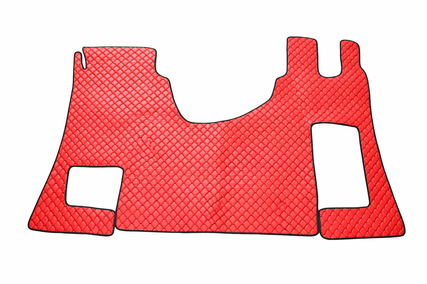 Mercedes Actros MP4 RHD Manual Red Eco Leather Floor Mat Full Coverage Cover