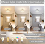 Crystal Ceiling Light Flush Mount Chrome Chandelier Glass Shade