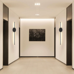 2x Wireless Rechargeable Wall Sconce Lights Black Dimmable Remote