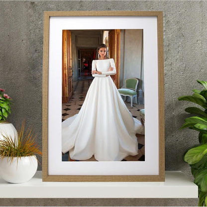 Picture Frame Set 60x40cm Wooden 3 Pack Poster Photo Mount Wall Hanging Oak