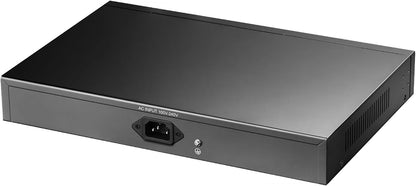 24 Port Gigabit PoE Network Switch 300W Unmanaged Ethernet 2 SFP Rackmount LAN