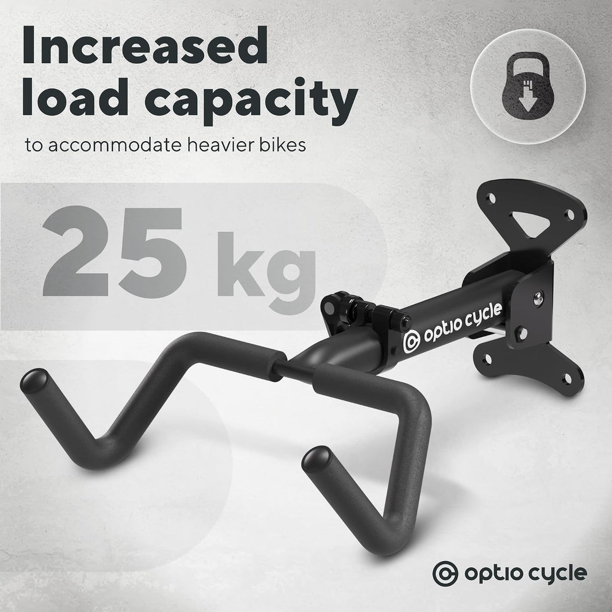 Bike Wall Mount Rack Foldable Adjustable 25kg Horizontal MTB Road E-Bike Garage