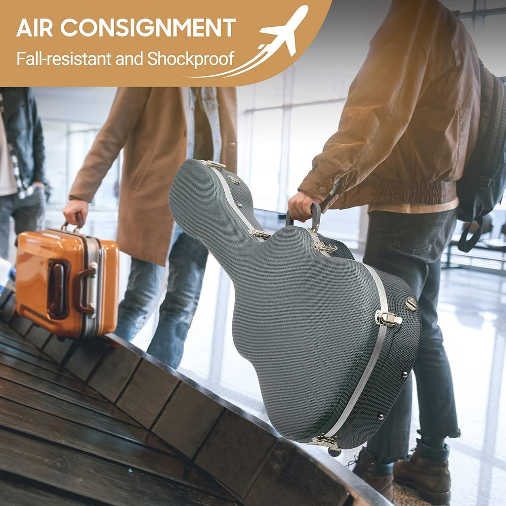 41in ABS Waterproof Acoustic Guitar Hard Case 0.6in Padding Navy CY0247 Classics