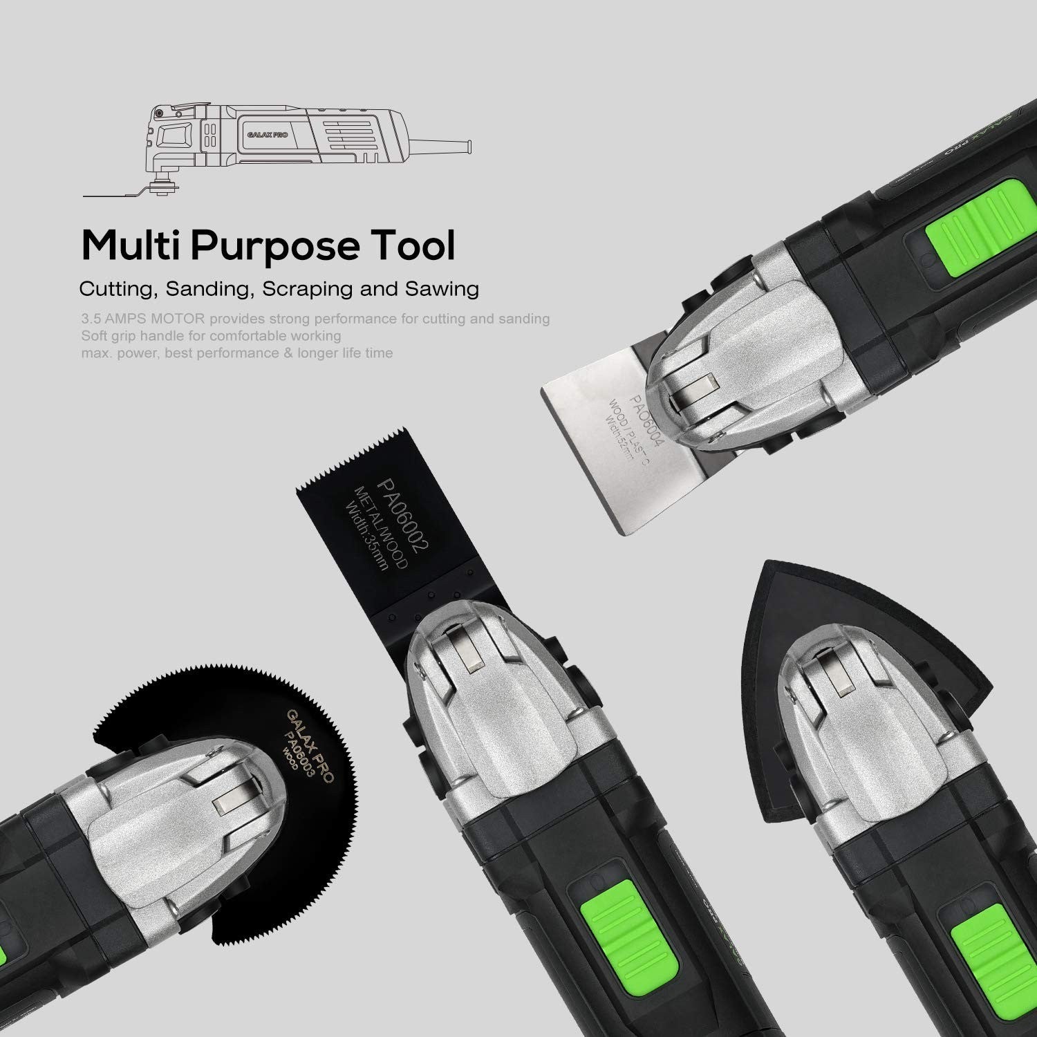 GALAX PRO Oscillating Tool 400W Multifunction Tool 6 Variable Speed