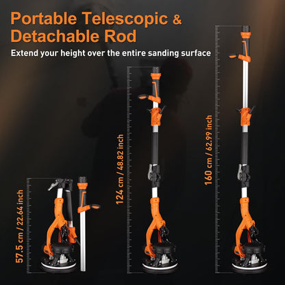 Drywall Sander 1000W 6-Speed LED Vacuum Wall Ceiling Electric Protmex