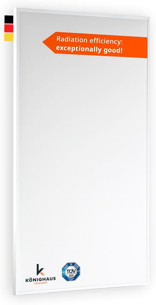 800W Infrared Space Heater TUV Approved Overheat Safe 21m² Plug In