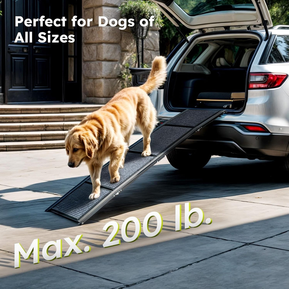 Dog Ramp Car Folding Pet Ramp 160x44cm Non Slip Aluminium 90kg SUV Boot Portable