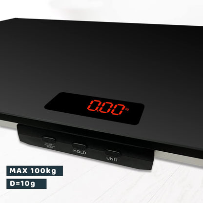 Digital Veterinary Pet Scale Large Dog 100kg Capacity Non-Slip 80x50cm Black