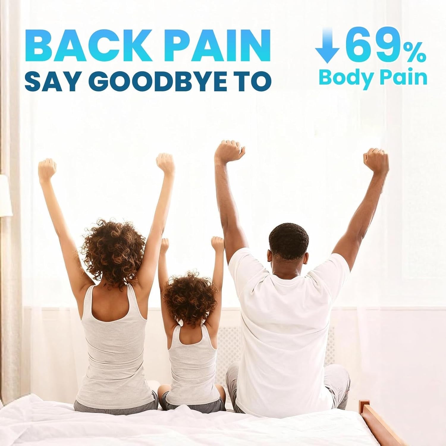 Double Mattress Topper 135x190x7cm Memory Foam Washable Cover Back Support