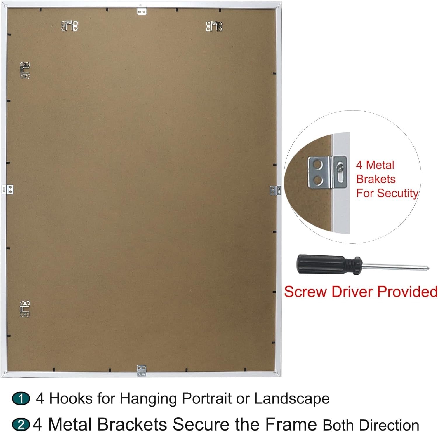 A1 Picture Frame Set of 3 with Mount for A2 Poster Photo Display