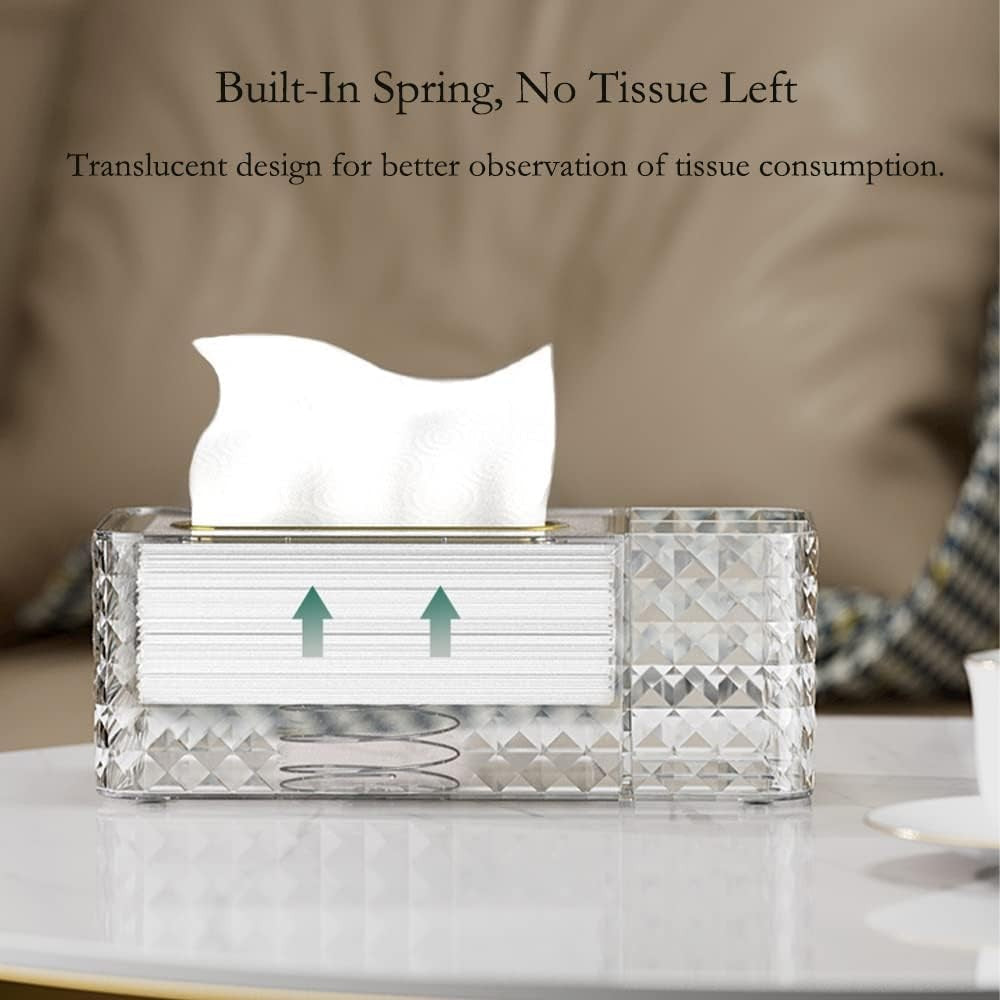 shilanmei Tissue Box Cover Multifunctional Tissue Box Acrylic Clear