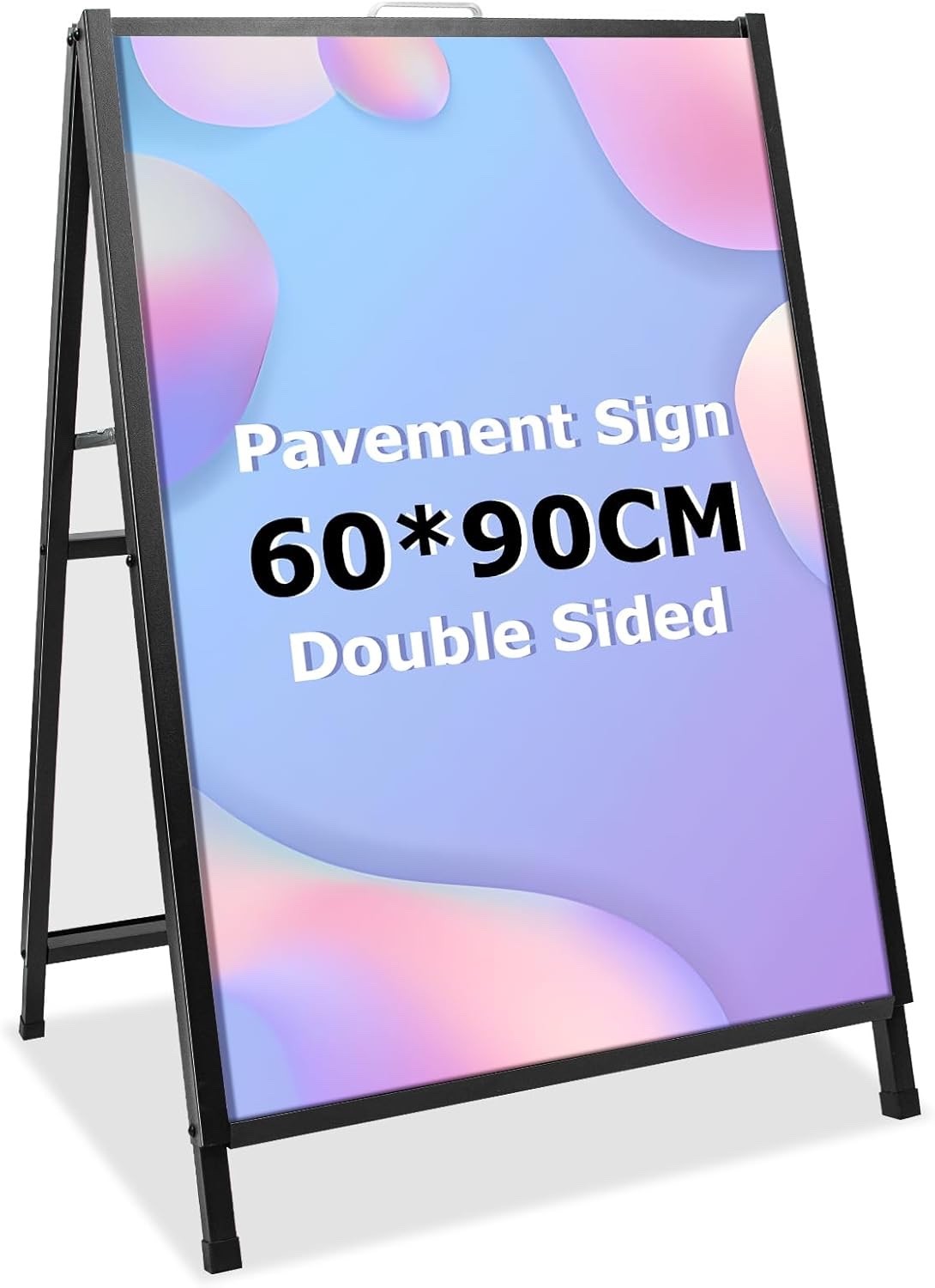 STANDNEE Double Sided Pavement A-Frame Sign Board 60x90cm Black Outdoor