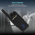 Retevis RT668H PMR446 Walkie Talkies 10 Pack Black Hidden Display USB-C 10-Way