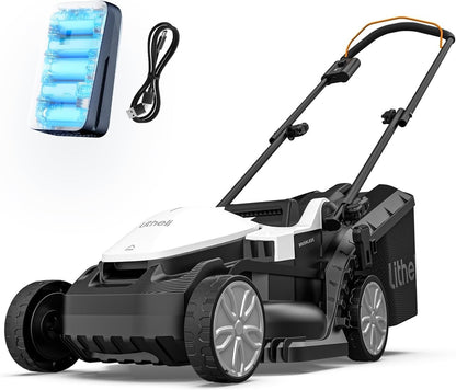 Litheli Cordless Lawn Mower 20V 33cm Brushless 5 Heights 30L 4.0Ah Battery