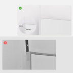 Over Door Full Length Hanging Mirror 122x35cm White Frame Bedroom