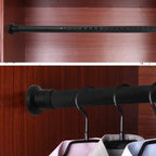 Heavy Duty Tension Shower Curtain Rail Adjustable Rustproof Bathroom