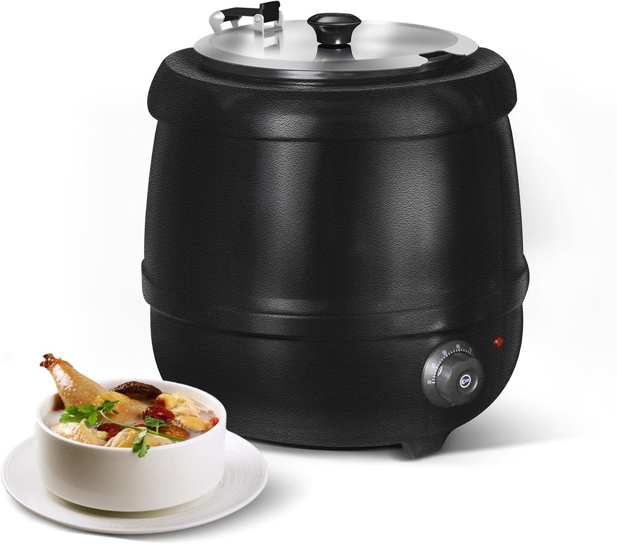 Commercial Soup Warmer Kettle 10L Electric 400W Buffet Catering Stainless Steel