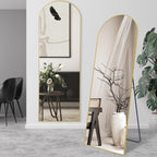 LunaMirror Full Length Floor Mirror Arch Gold Frame Free Standing
