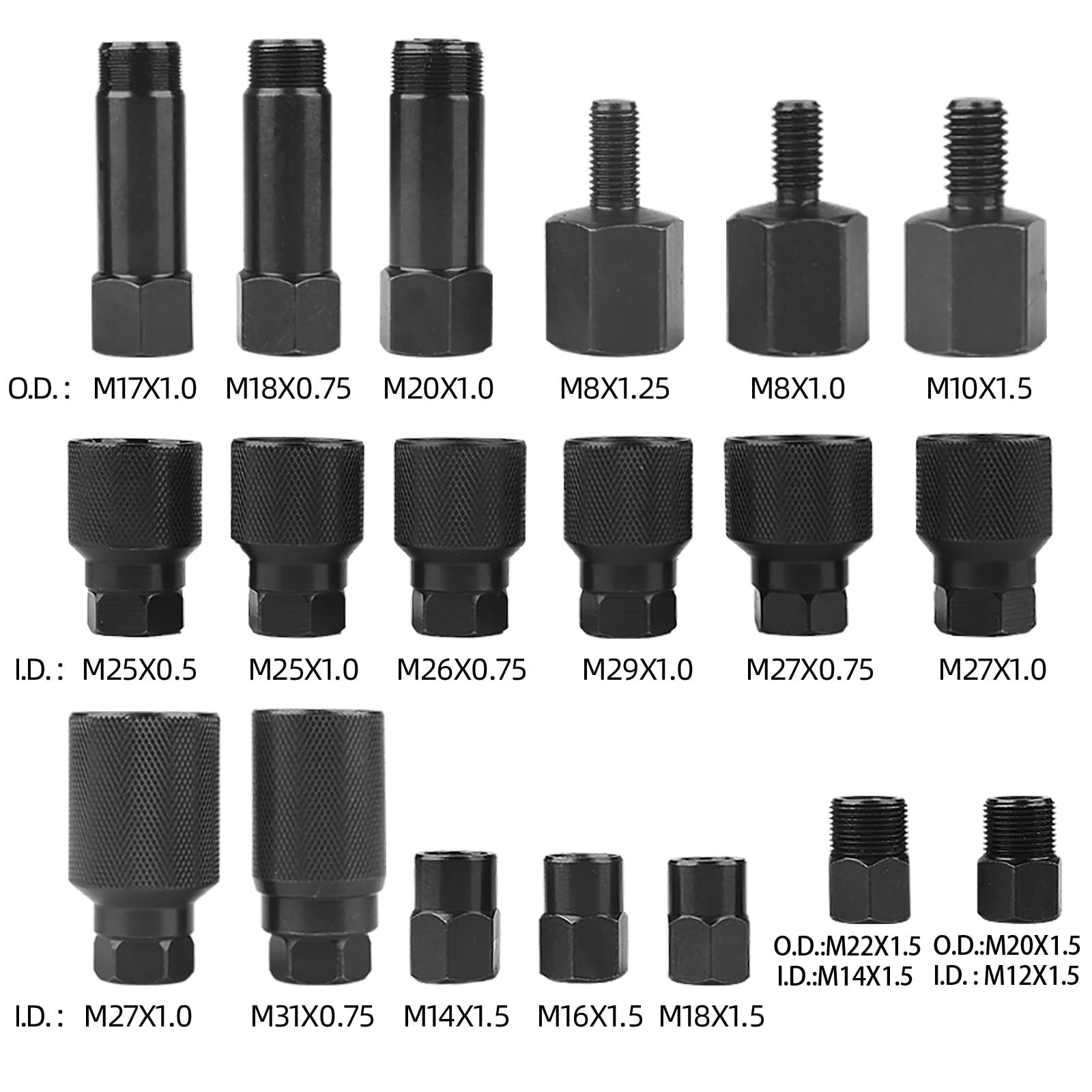 21pcs Professional Pneumatic Diesel Injector Puller Injector Removal Tool Kit