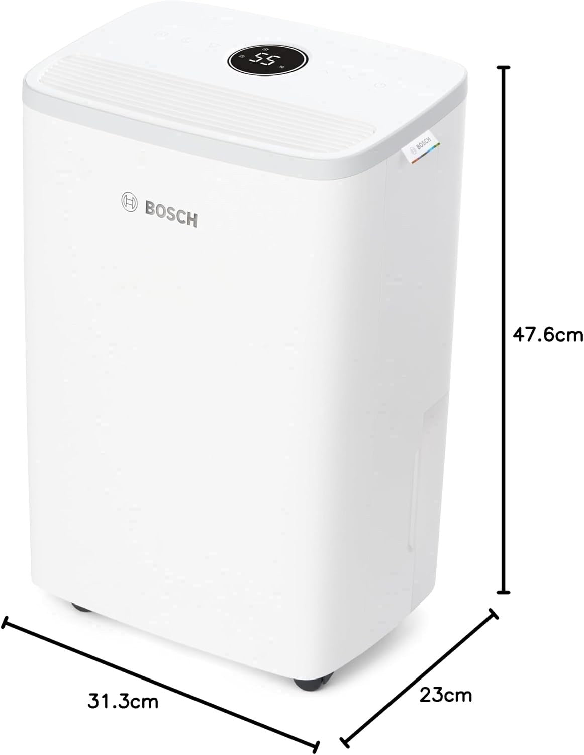 Bosch Dehumidifier Air Dryer 12L Dry 2000 Quiet Portable 2.5L Tank Home White