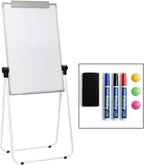 Magnetic Whiteboard Stand 90x60cm Double Sided Height Adjustable Easel White