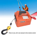 Heavy Duty Electric Winch 500KG 1500W Remote Control Portable Lift Crane 7.6M UK