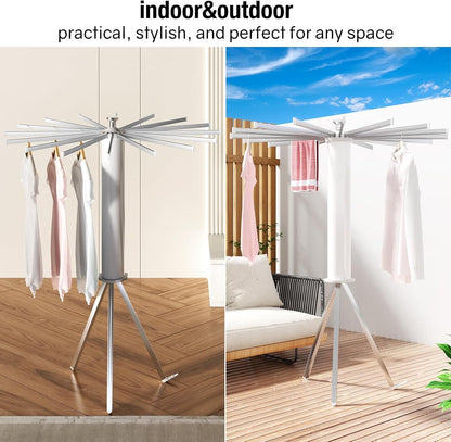 MAXXIVO Foldable Tripod Clothes Drying Rack Versatile Folding Clothes Rack