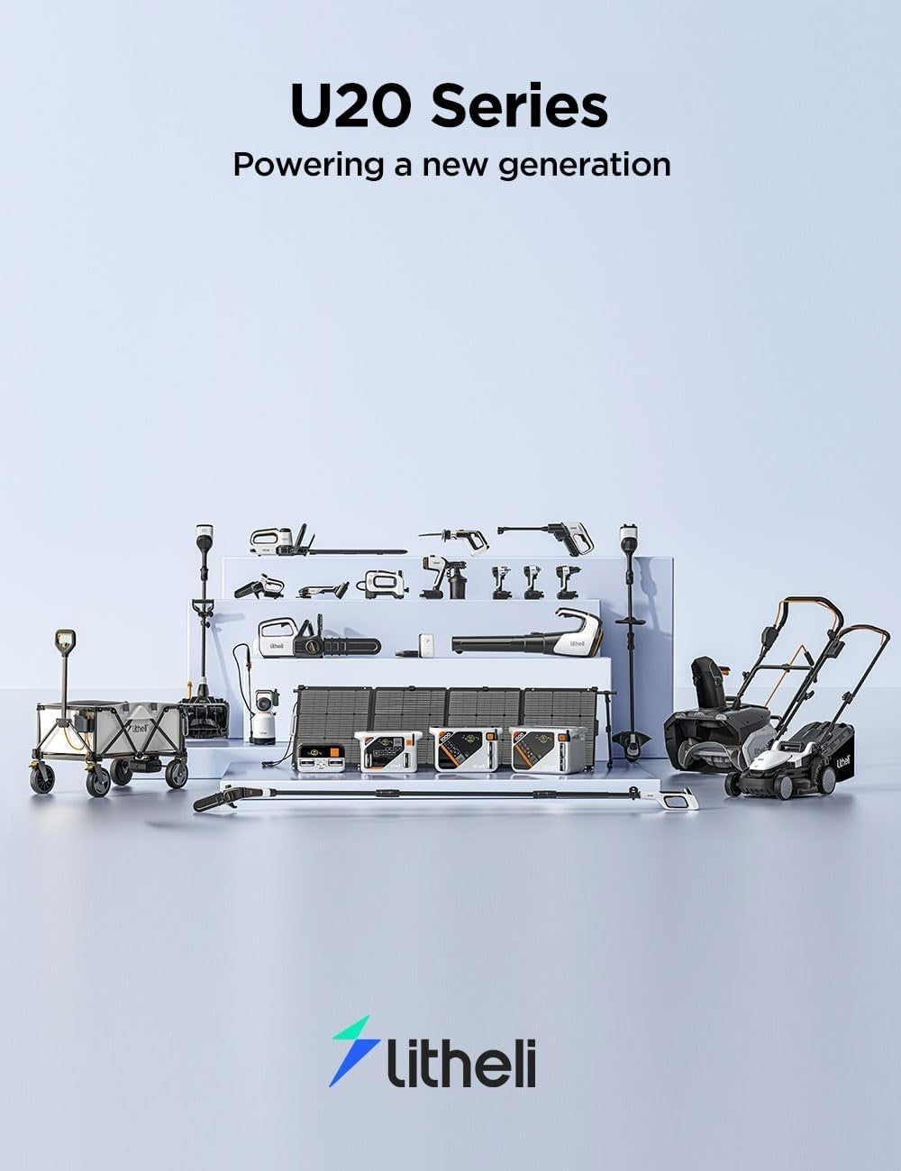 Cordless 20cm Pole Saw 2.0Ah Battery Electric Tree Trimmer 27ft/s Pruning