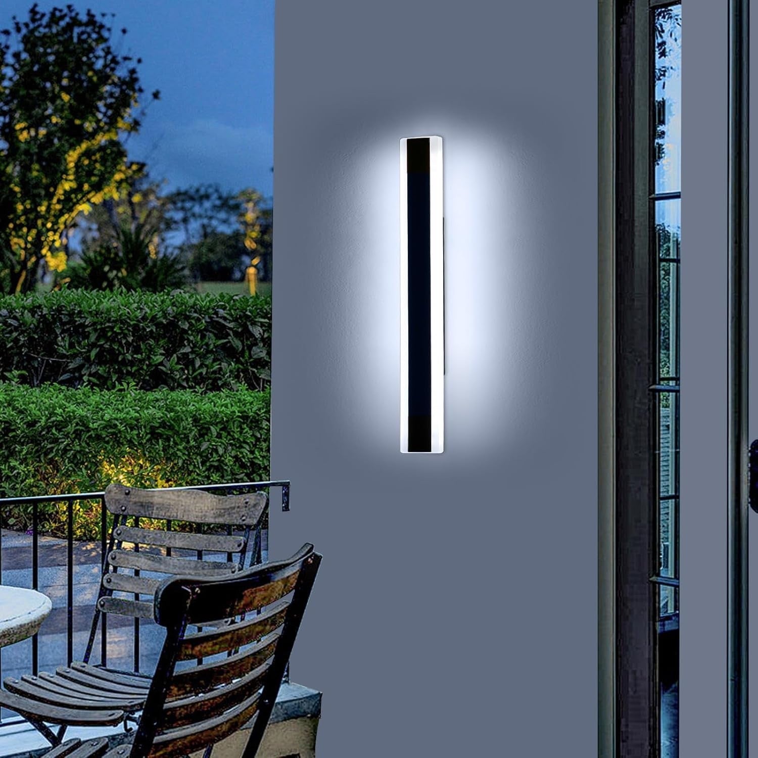 Mikeru 60cm Outdoor LED Wall Light 6000K Cool White IP65 Strip Lamp