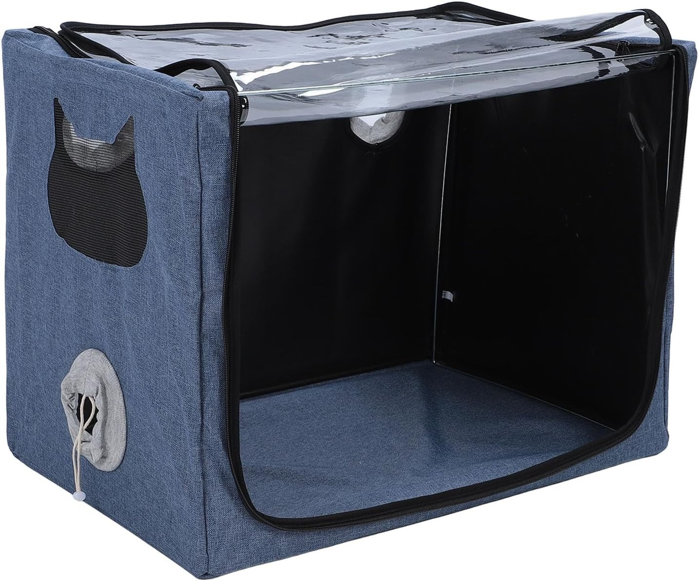 Pet Nebulizer Box Oxygen Chamber Cat Dog Portable Foldable Clear Vet Cage