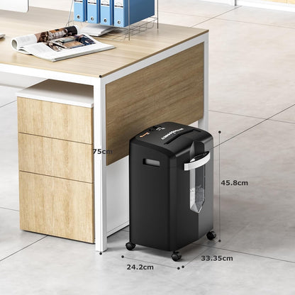 Bonsaii Paper Shredder Micro Cut 12 Sheet 16L 60 Min Heavy Duty P-4 Security