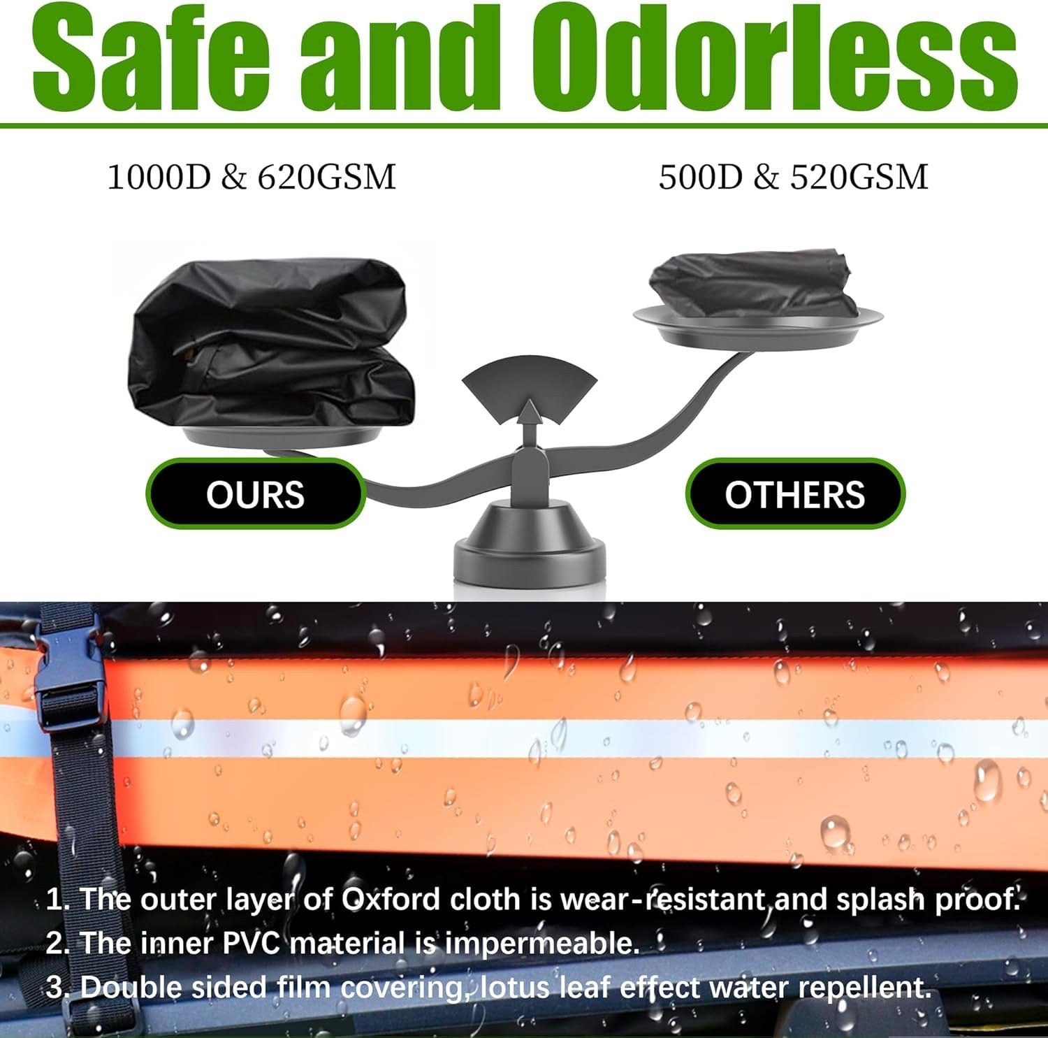 21 Cu Ft Car Roof Bag Waterproof Roof Top Cargo Carrier SUV Travel