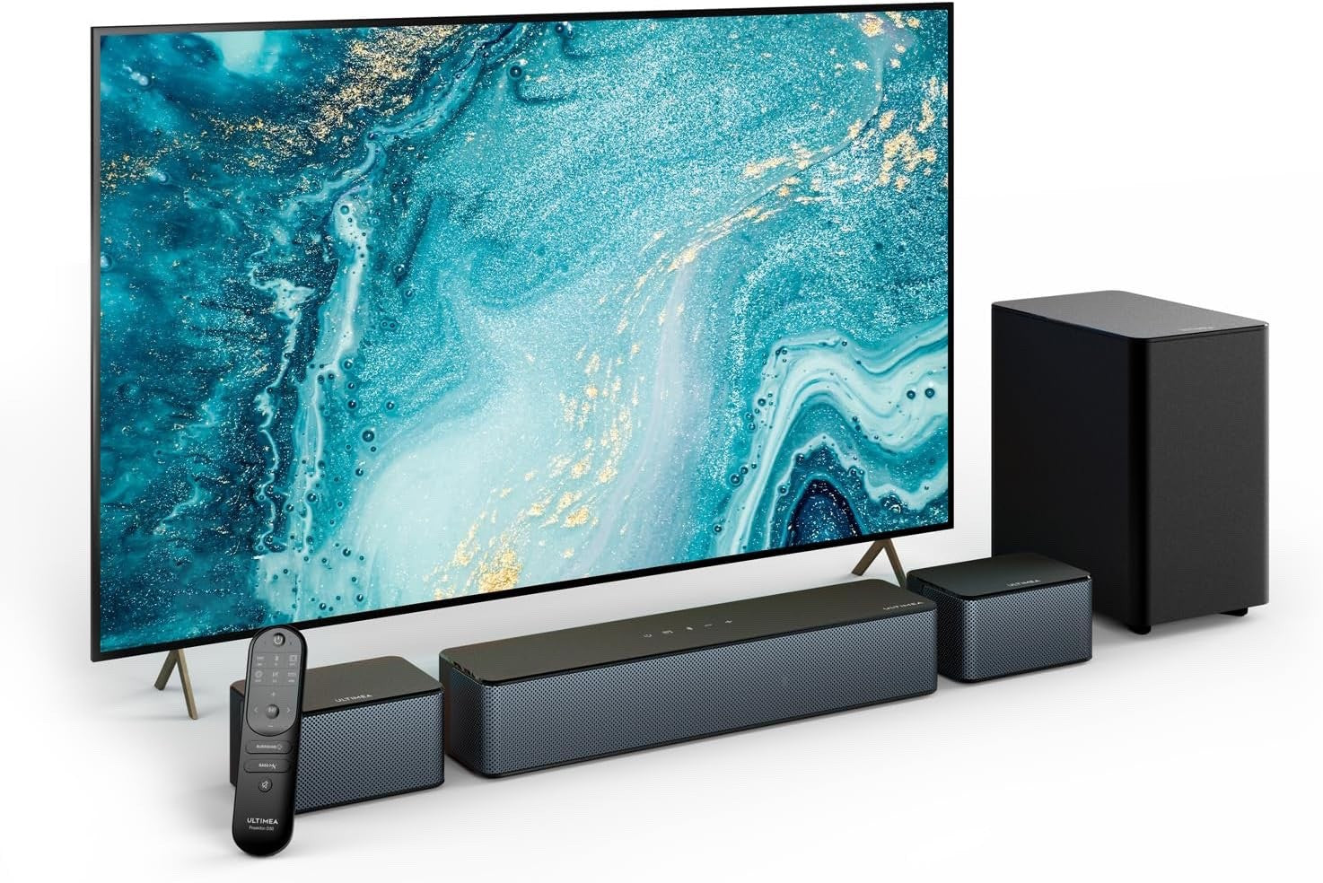 Ultimea D50 Sound Bar for Smart TV Virtual Surround Sound System Black