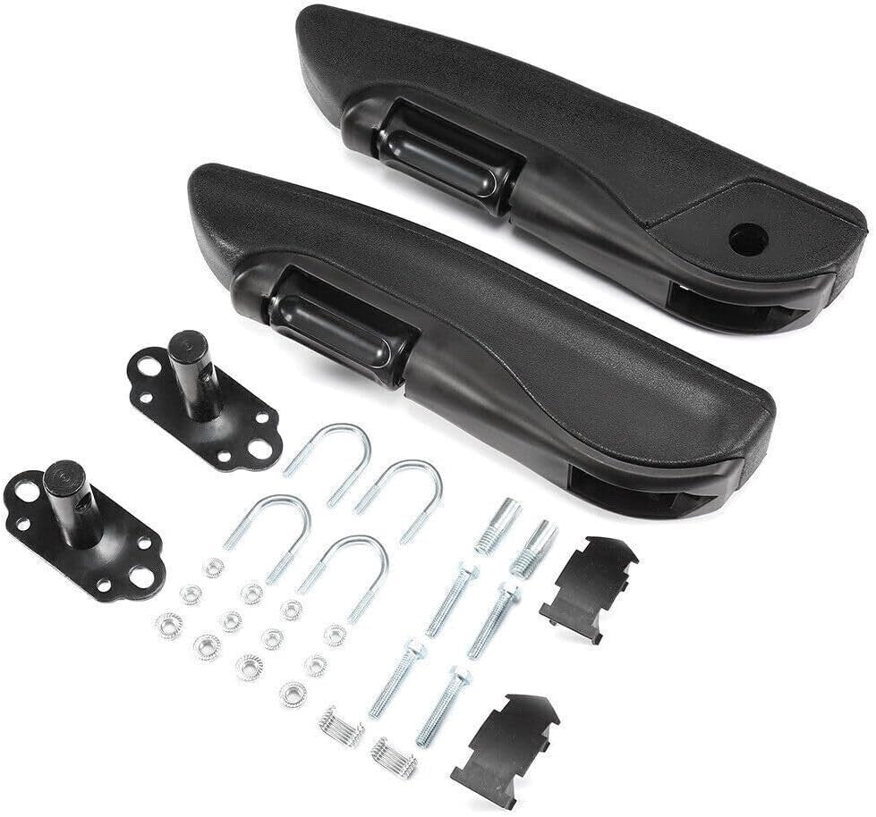 Universal Car Seat Armrest Adjustable 0-120° Left Right Black Interior