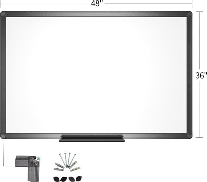 Viz-Pro Magnetic Whiteboard 120x90cm Dry Wipe Board Aluminium Frame