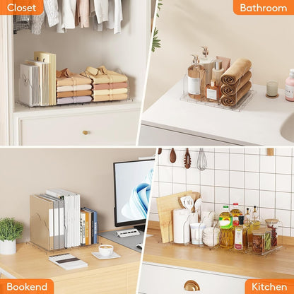 Shelf Dividers 8 Pack Clothes Adjustable Clear Closet Wardrobe Handbag Storage