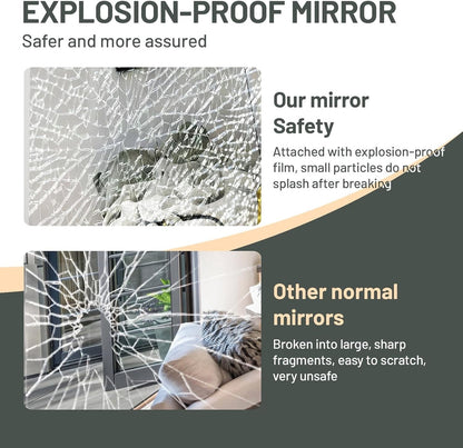 Full Length Floor Mirror 150x50cm Freestanding Leaning Hanging Black Frame Alloy
