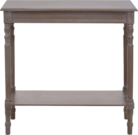 Console Table Hallway Wooden Oak Washed Grey Narrow Side Furniture Shelf Vintage