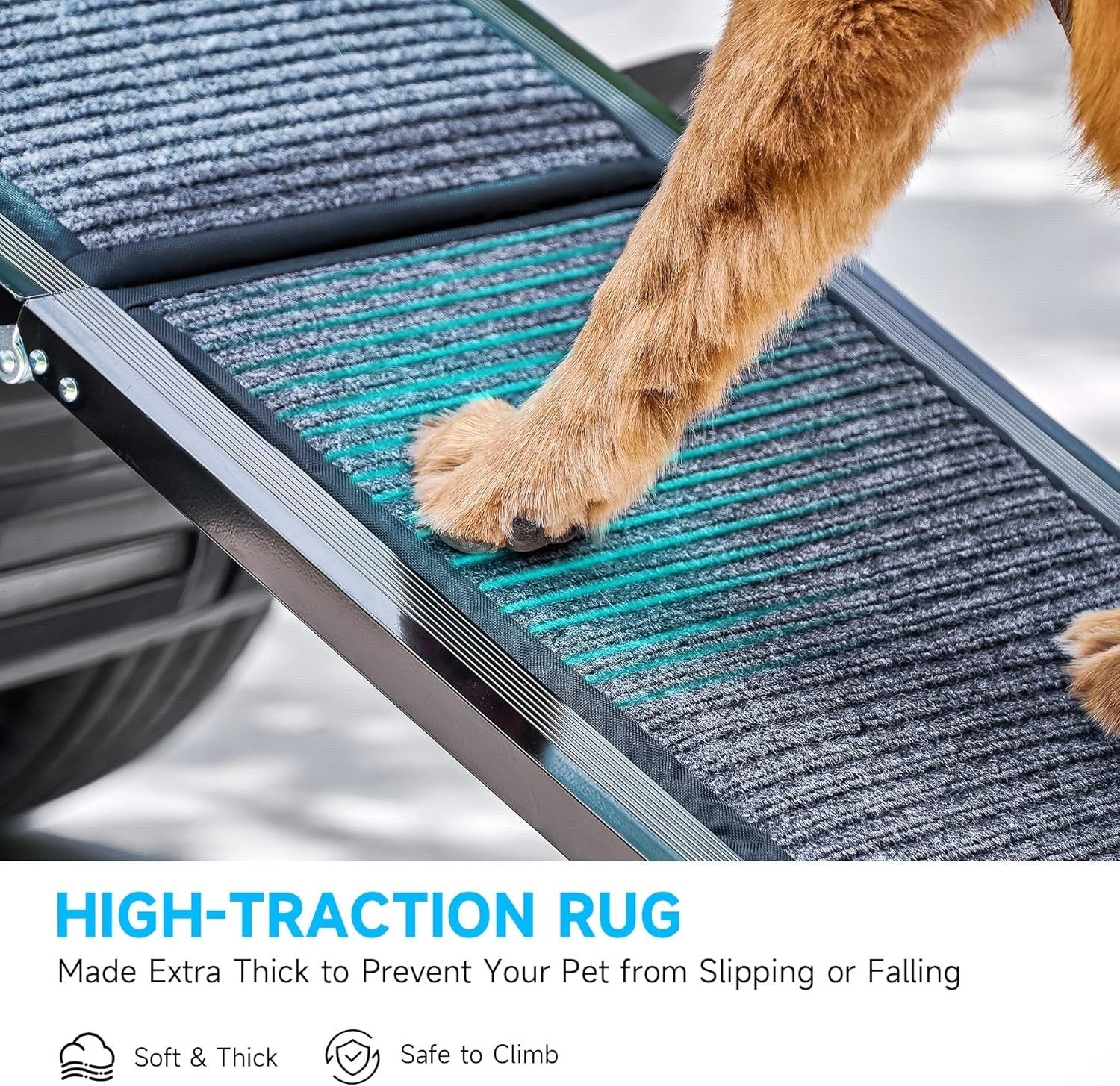 Dog Car Ramp Folding 170cm Aluminium Non Slip Pet Ramp 90kg SUV Truck Bed Sofa