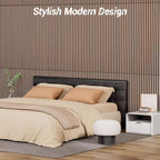 TONOR 4 Pack Wood Slat Acoustic Panels 48x24in Sound Absorbing Dark Walnut