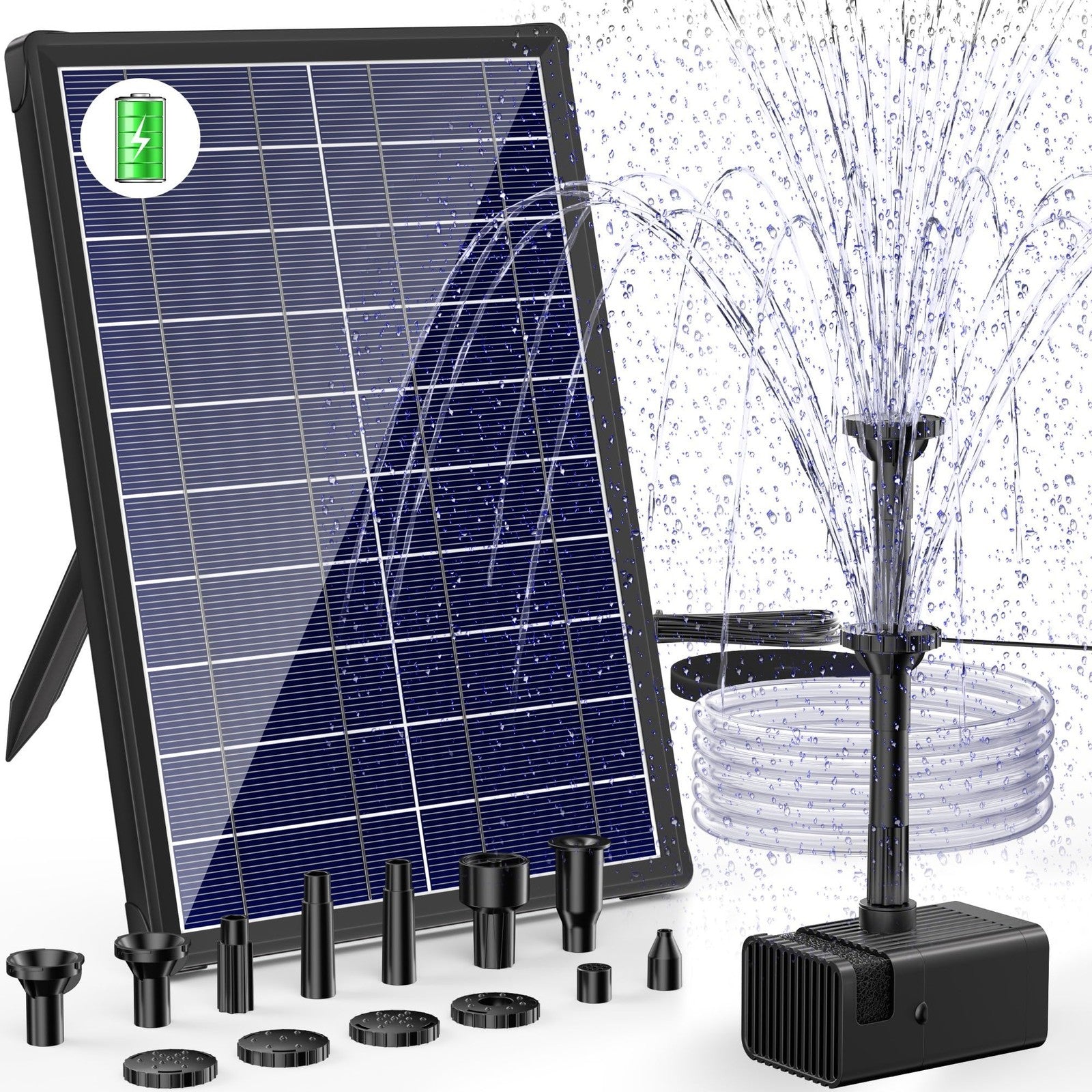 Billing Solar Water Pump with Battery Backup 7W Solar Pond Pump