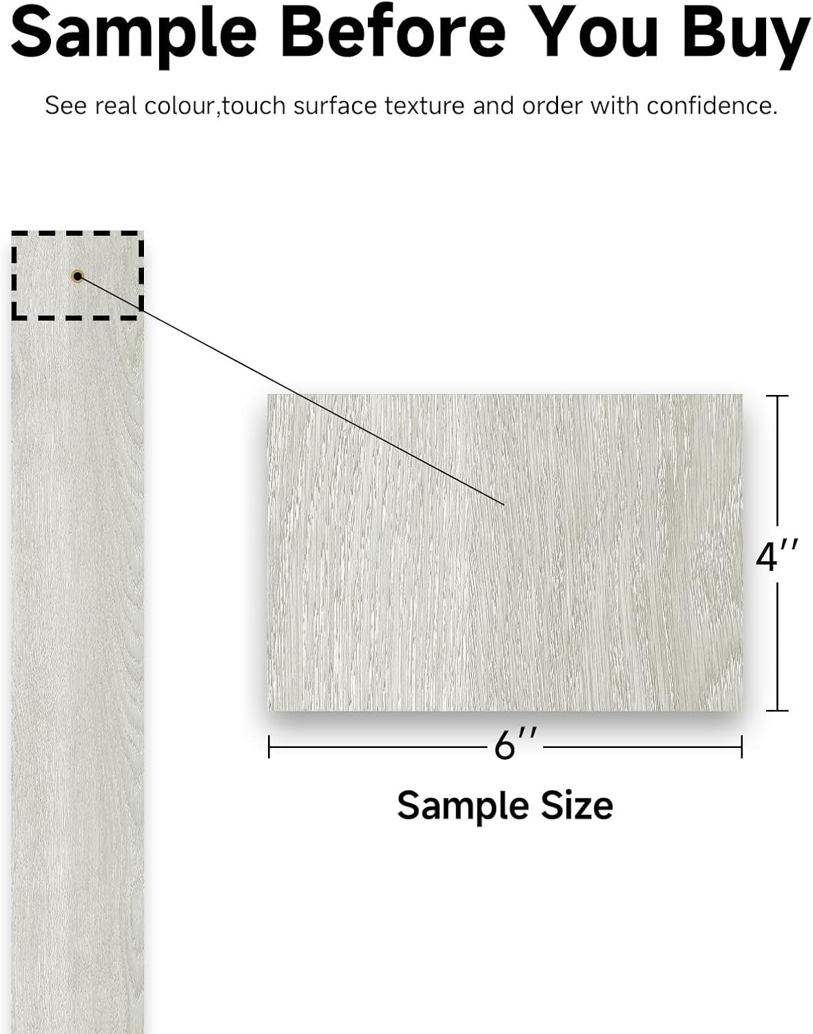 36pc White Wash Maple Vinyl Floor Planks Self Adhesive Waterproof Flooring