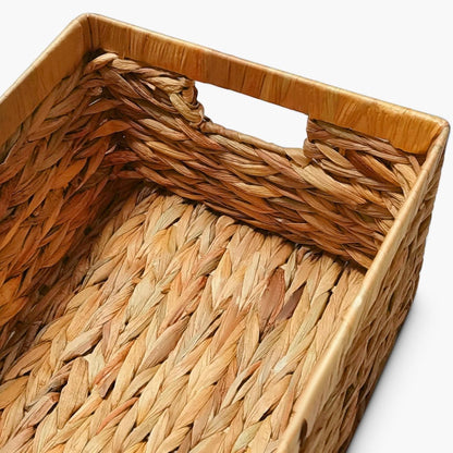 Wicker Basket Storage Large Water Hyacinth Woven Toy Bathroom Nursery Hamper