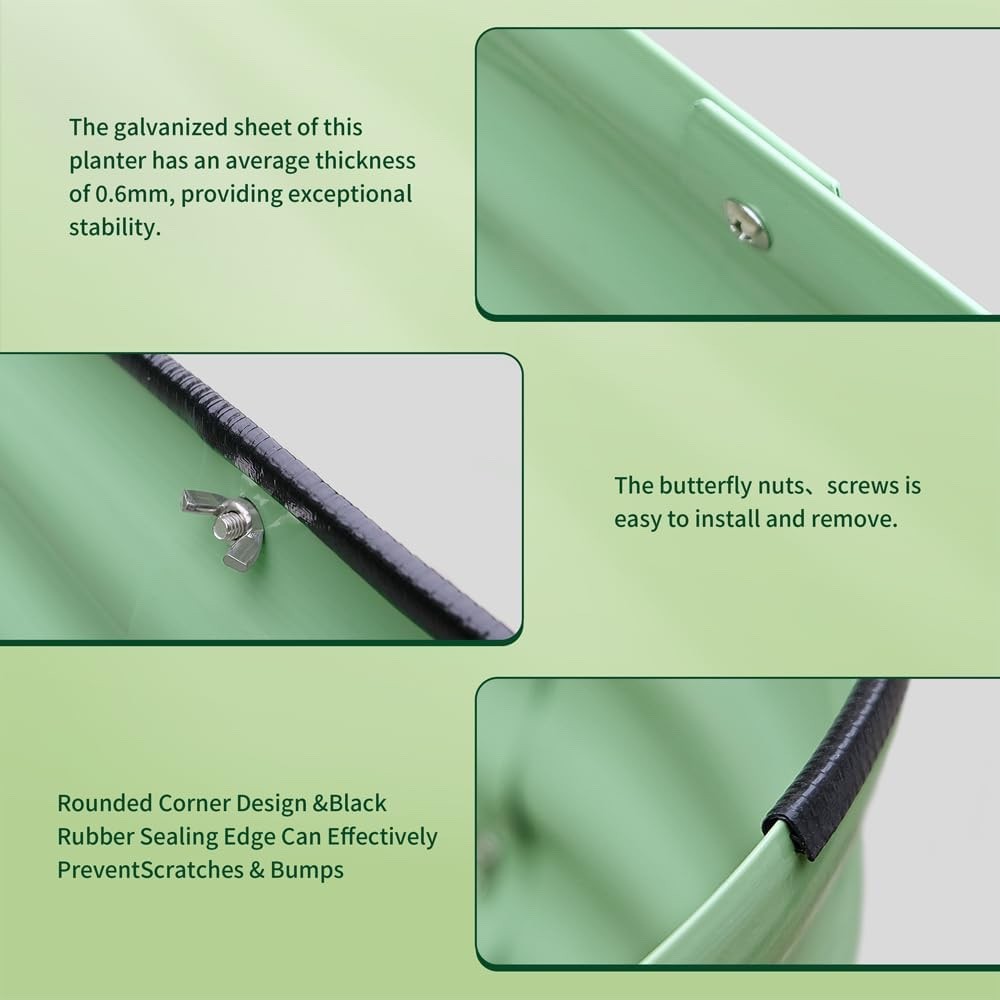 Raised Garden Bed Outdoor Planter Box Anti-Rust Steel Vegetables Flowers