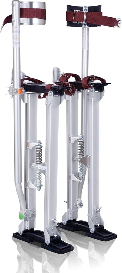 Drywall Stilts Aluminum Adjustable 24-40in Taping Painting Plastering Silver