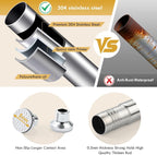 Extendable Shower Curtain Rod White Adjustable Tension Pole No Drill