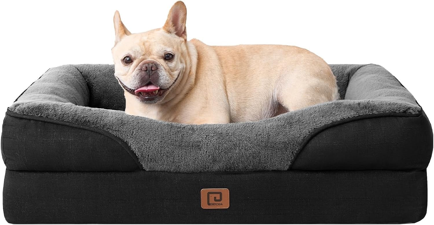 Orthopedic Memory Foam Dog Bed Sofa Waterproof Liner Medium 76x51cm