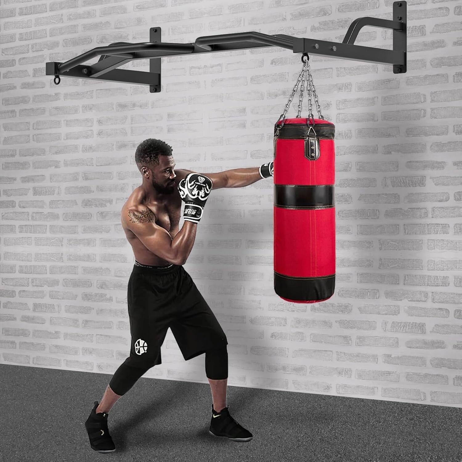 Kipika 48" Wall Mounted Multifunction Cable Pulley System Gym 48" Wall Mounted