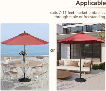 Garden Parasol Base Stand 12kg Heavy Duty Round Black Patio Umbrella Holder