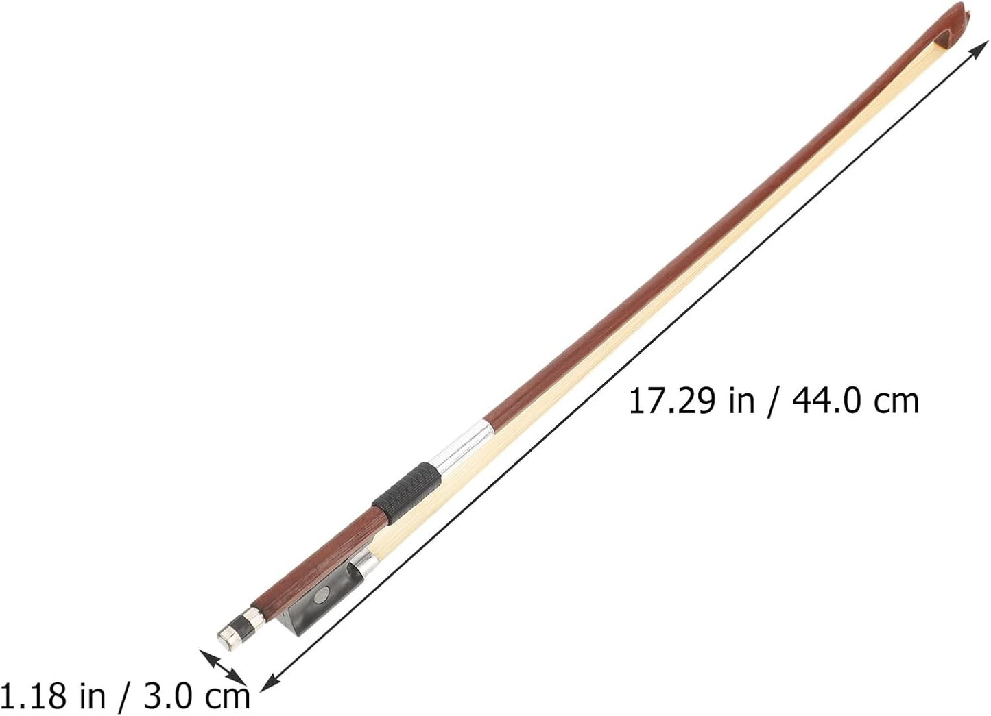 Violin Bow 1/16 Size 44cm Wooden Horsehair Lightweight Student Practice